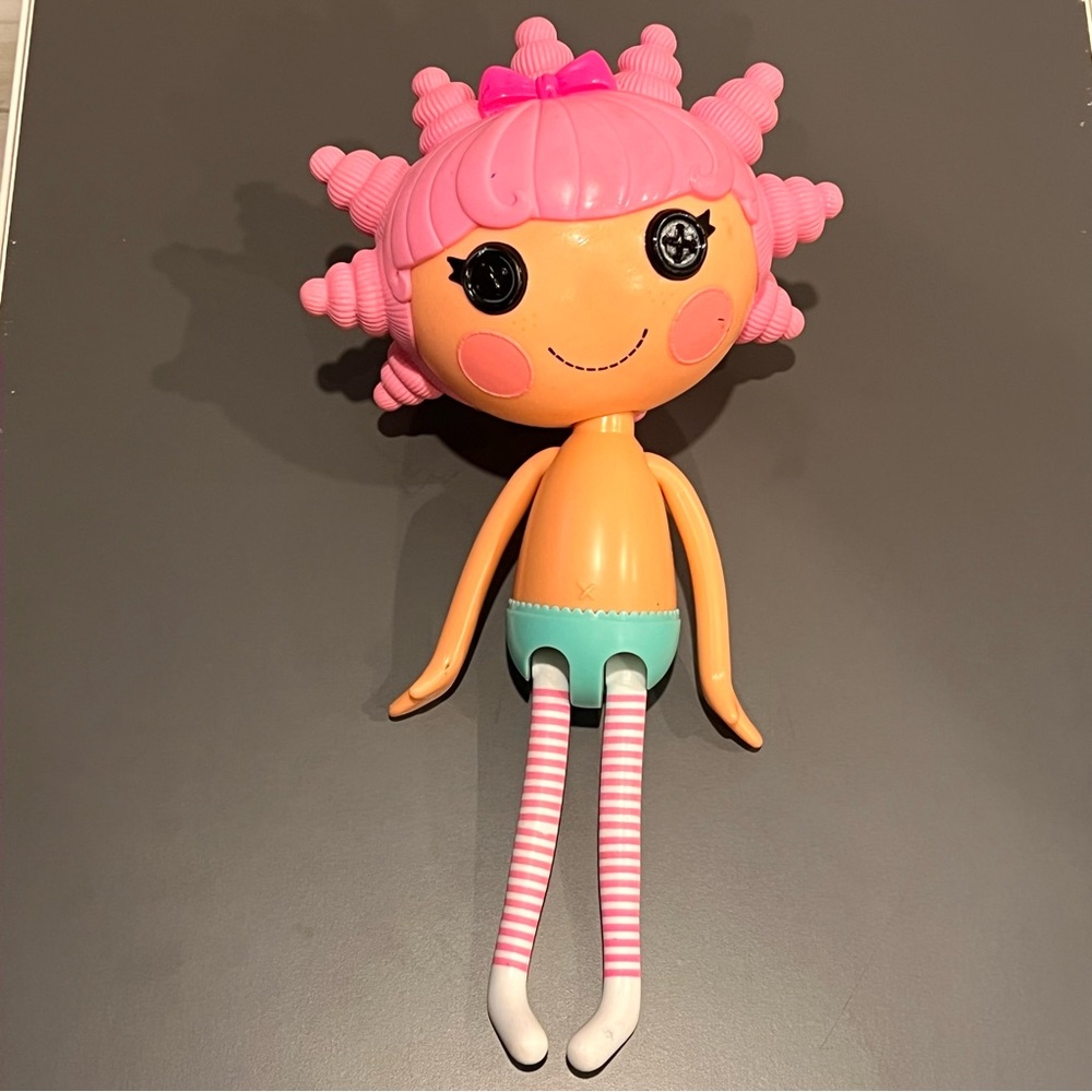 Pink and Orange Doll with Striped Legs